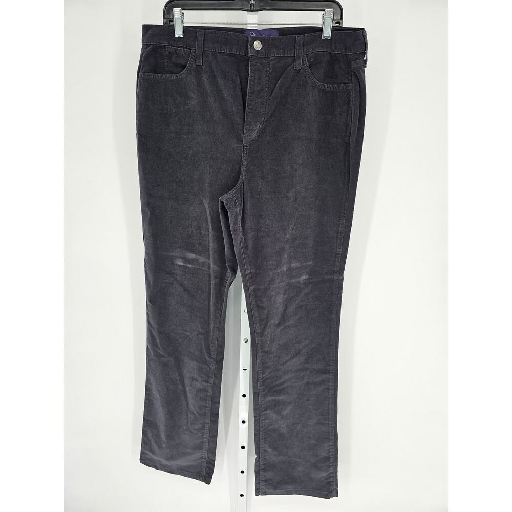 Not Your Daughter's Jeans Brown Corduroy Button Closer High Rise Pant Size 16